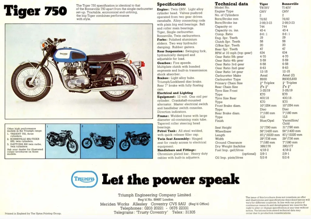 Triumph Tiger 750 — 1973